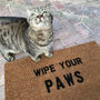 'Wipe Your Paws' Coir Doormat, thumbnail 3 of 4