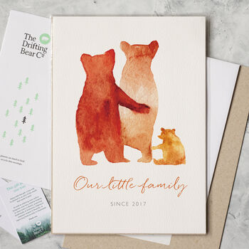 Personalised Bear Family Print, Unframed Or Framed, 5 of 12