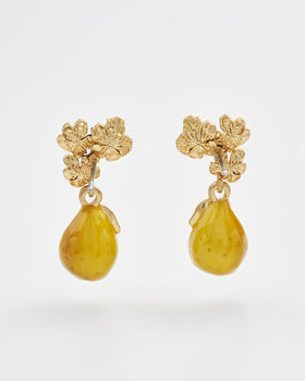 Golden Pear Drop Gold Earrings, 4 of 8