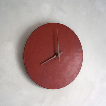 Modern Leather Wall Clock, 2 of 9