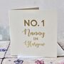 No.One Nanny Location Gold Foil Card, thumbnail 1 of 4