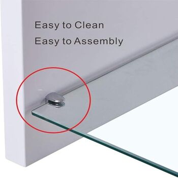 Goldfan White Gloss Coffee Table Center Tables, 4 of 12