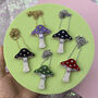 Lilac Toadstool Necklace, thumbnail 4 of 4