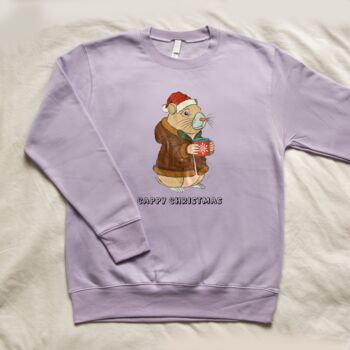 Personalised 'Cappy Christmas' Capybara Jumper, 4 of 6