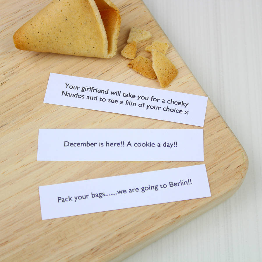 Gift Box Of 12 Christmas Fortune Cookies By Cracking Cookies ...