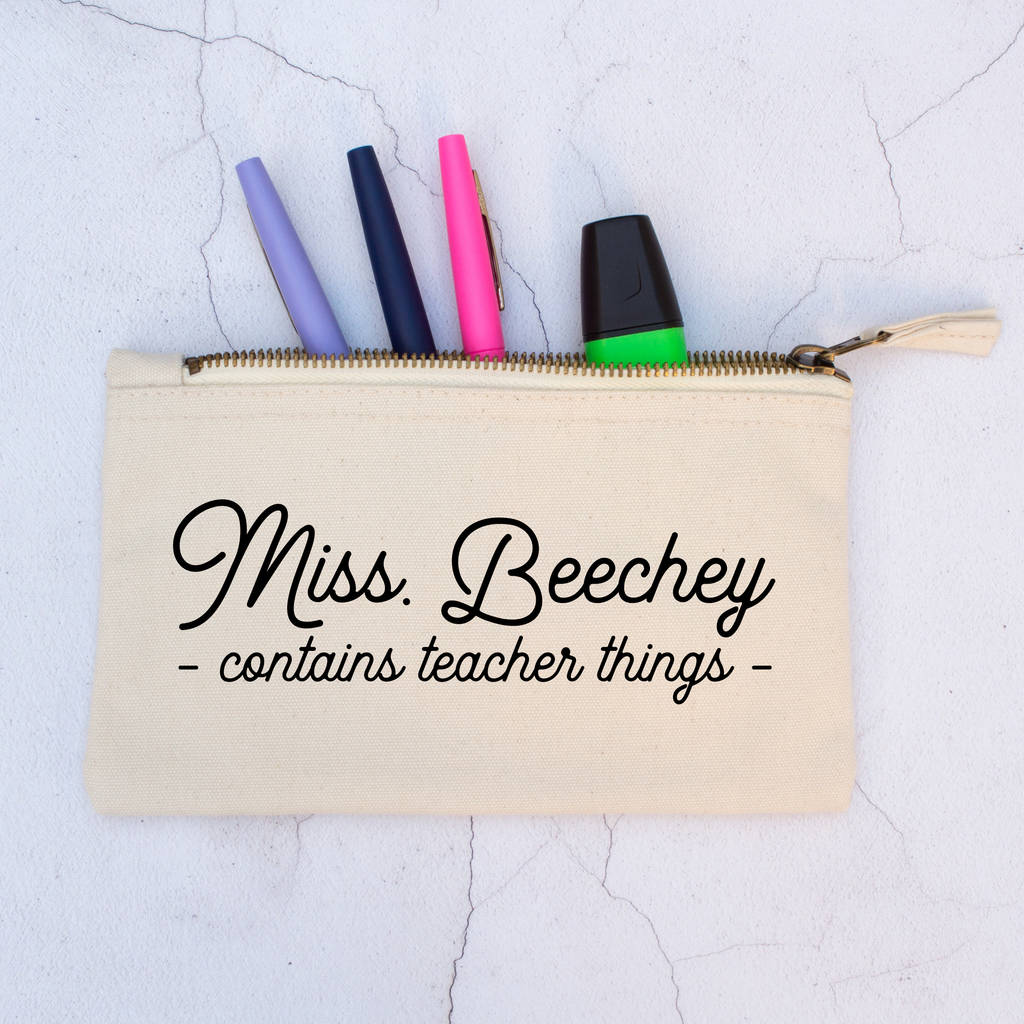 Personalised 'Teacher Things' Pencil Case, 1 of 6