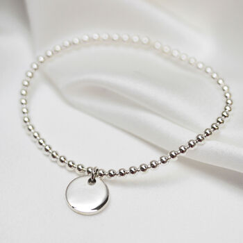 Personalised Sterling Silver Stretchy Bead Bracelet, 3 of 5