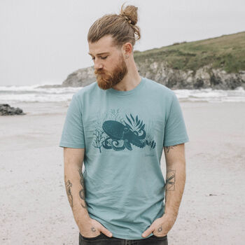 Organic Mens Octopus T Shirt, 3 of 6