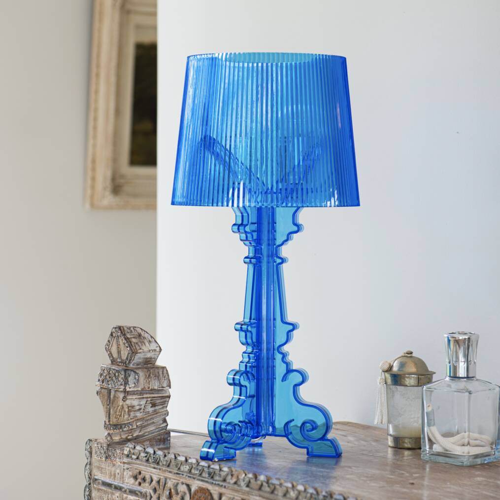 Blue Acrylic Transparent Table Lamp, 1 of 2