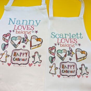 Personalised Matching Baking Aprons, 2 of 2