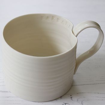Hand Thrown Porcelain Straight Sided Mug, 5 of 7