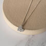 Sterling Silver Small Textured Heart Pendant, thumbnail 3 of 4