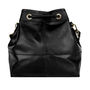 Personalised Black Leather Bucket Bag Handbag, thumbnail 4 of 9