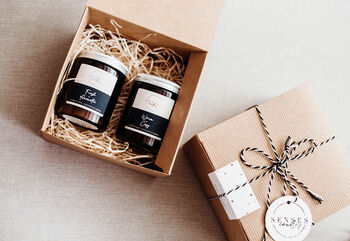 Amber Duo Deluxe Gift Set, Handcrafted Hygge Candles, 4 of 4