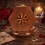 Handmade Hexagon Wooden Box With Star, thumbnail 7 of 10