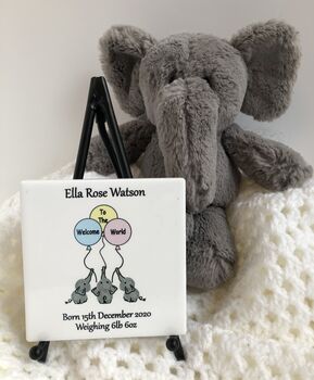 Personalised Welcome To The World New Baby Coaster, 4 of 8