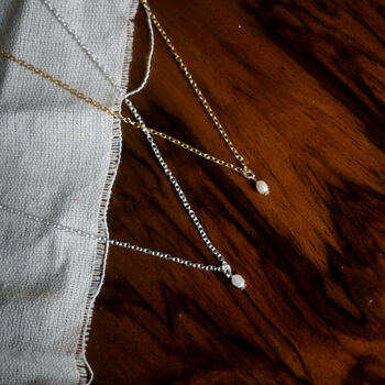 Minimalist Natural Freshwater Pearl Necklace, 5 of 6