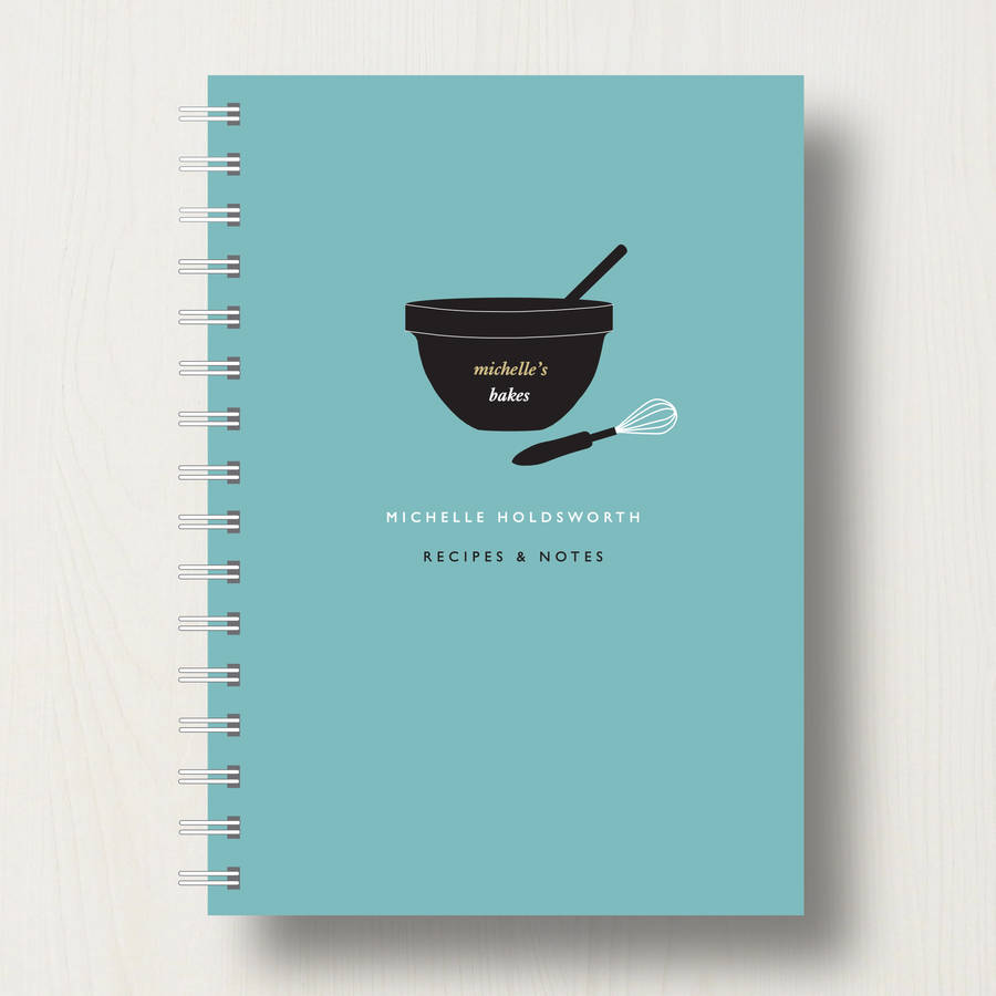 Personalised Baking Lover's Recipe Journal Or Notebook, 1 of 10