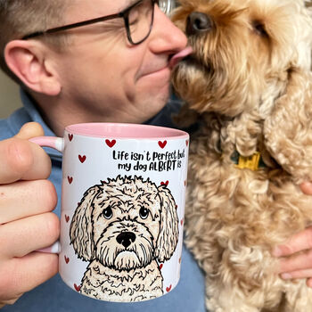 Personalised Dainty Hearts Dog Lover Mug, 2 of 11