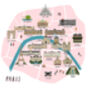 Personalised Paris Map Print, thumbnail 2 of 5
