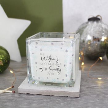 First Christmas As A Family Snowflake Scented Candle, 4 of 4