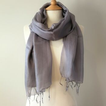 Bianca Silk Chiffon Scarf In Selection Of Colours, 4 of 7