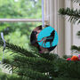 Starry Wolf Mirror Personalised Christmas Decoration, thumbnail 2 of 5