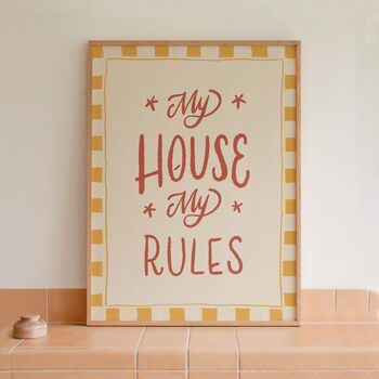 My House, My Rules Print, Living Room Print, 7 of 10