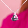 Personalised Heart And Birthstone Necklace, thumbnail 4 of 9