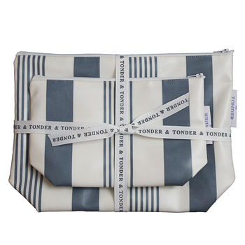 Striped Water Resistant Wash Bags And Make Up Bags, 2 of 11