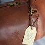 'Watkins' Men's Leather Travel Bag In Cognac, thumbnail 3 of 12