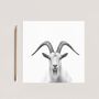 Hand Drawn Great Orme Goat Greeting Card, thumbnail 3 of 6