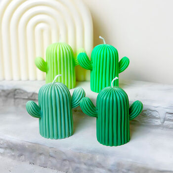 Green Cactus Candle Saguaro Cacti Shaped Candles, 4 of 6
