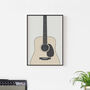 Acoustic Guitar Print | Instrument Music Poster, thumbnail 8 of 8