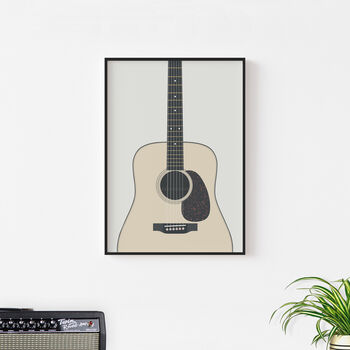 Acoustic Guitar Print | Instrument Music Poster, 8 of 8