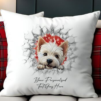 Personalised Christmas West Highland Terrier Break Through, 5 of 10