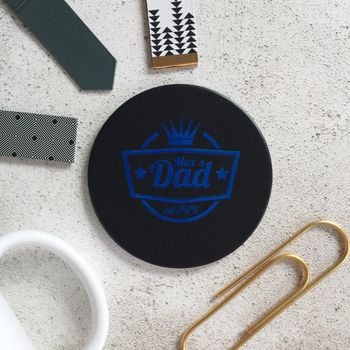 Personalised 'est' Dad Coaster By Pickle Pie Gifts | notonthehighstreet.com