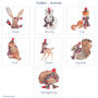 Personalised Woodland Animals Pack Of Christmas Cards, thumbnail 3 of 3