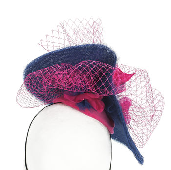 Navy Wedding And Races Hat 'Mademoiselle Butterfly', 6 of 8