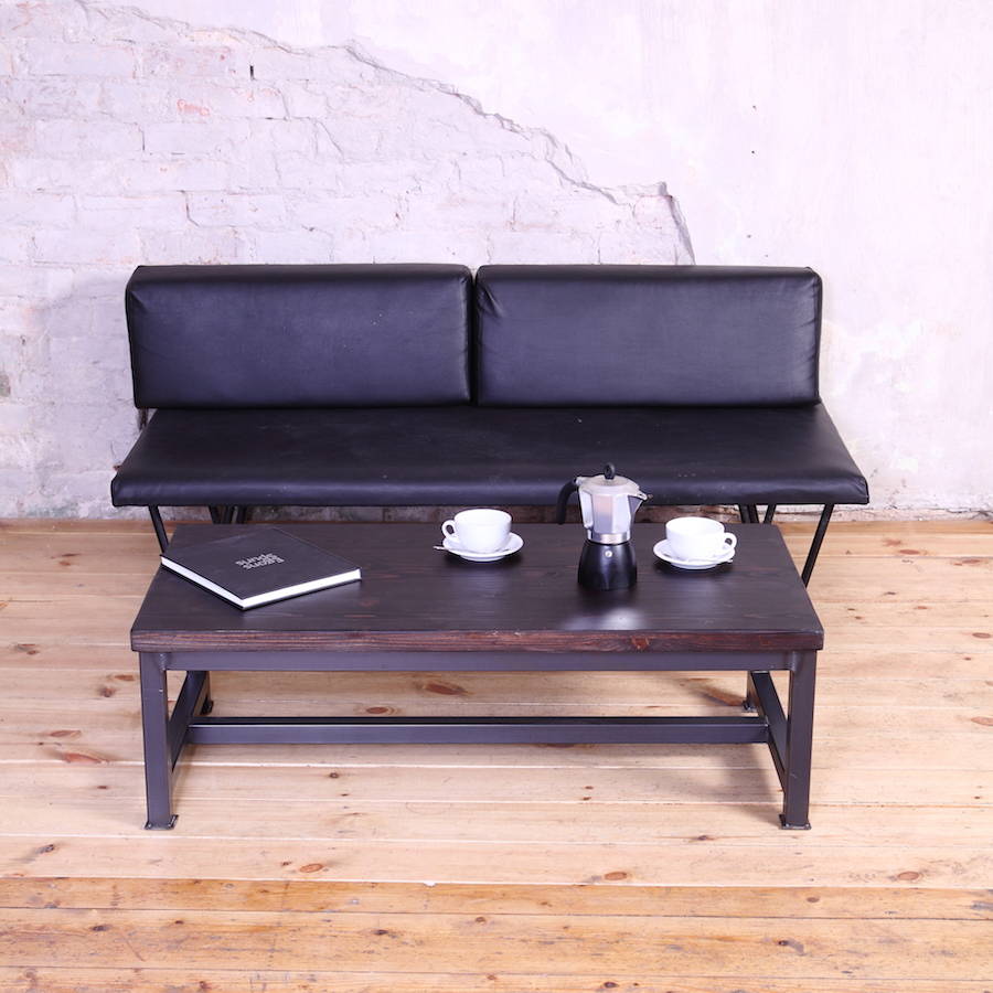 Sleek Steel Industrial Style Coffee Table By Cosy Wood ...