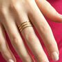 Adjustable Triple Band Textured Ring, thumbnail 4 of 7