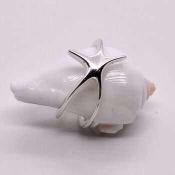 Silver Starfish Wrap Ring, 6 of 10