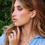 Maya Lapis Lazuli Stud Earrings Silver Or Gold Plated, thumbnail 6 of 12