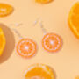 Make Your Own Oranges Earrings Cross Stitch Kit, thumbnail 5 of 5