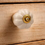 Set Of Two Cream Ceramic Drawer Pull, thumbnail 1 of 2