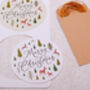 12 Christmas Gift Tags With Christmas Forest Reindeer Design And Gold Twine, thumbnail 4 of 4