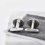 Sterling Silver Gold Plated Entwined Monogram Cufflinks, thumbnail 4 of 5