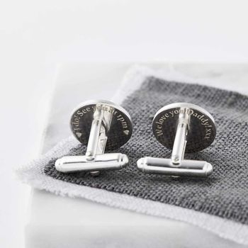 Sterling Silver Gold Plated Entwined Monogram Cufflinks, 4 of 5