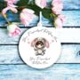 Personalised Cute Child Bunny Hearts Decoration C, thumbnail 2 of 2