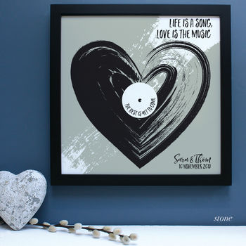 Personalised Love Is The Music Framed Print, 2 of 7